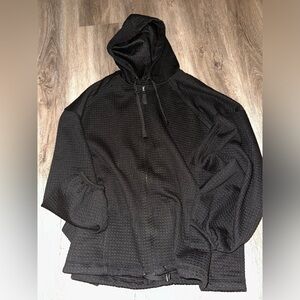 Max Studio Textured Zip-Up Hoodie